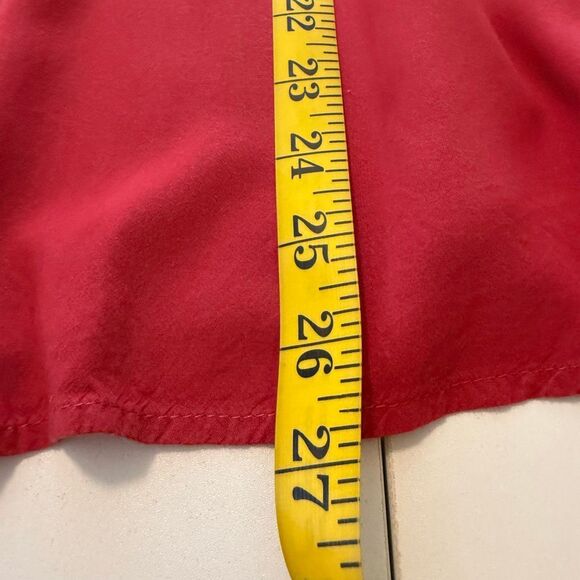 Desigual Red Botanical Print Long Sleeve Casual Pop Over Blouse Size M - Picture 12 of 14